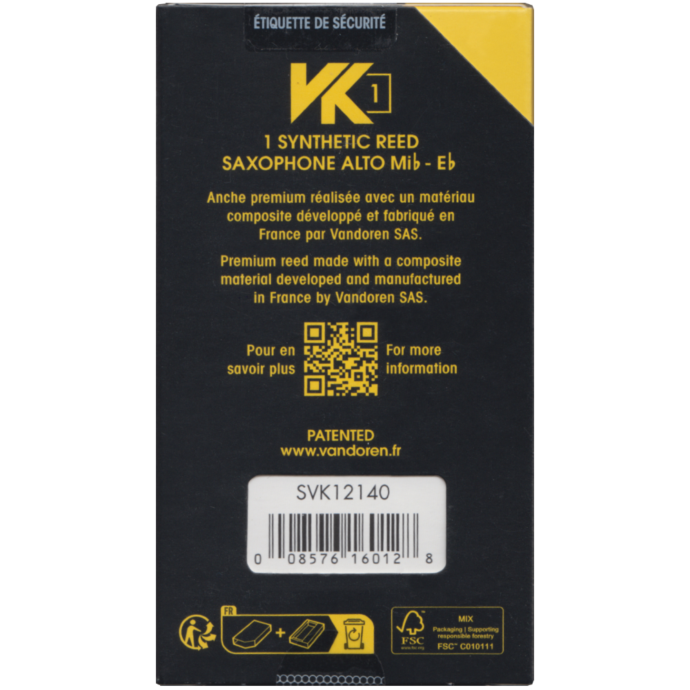 Palheta para saxofone alto Vandoren VK1 Classical - Image 2